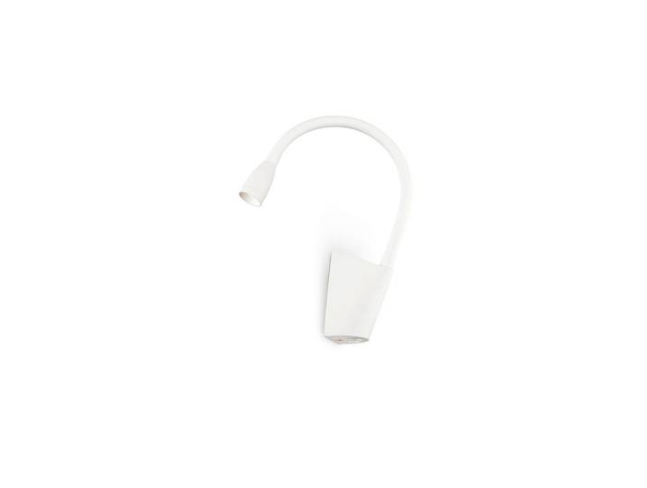 Ideal Lux Led-Wandleuchte Goose AP Bianco, Weiß, Kunststoff, Metall, 18.5x30x6 cm, Lampen & Leuchten, Innenbeleuchtung, Wandleuchten