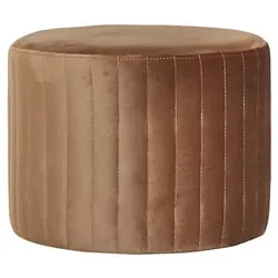 Chic Antique Puff Marat Velours, H30/D40 cm karamel