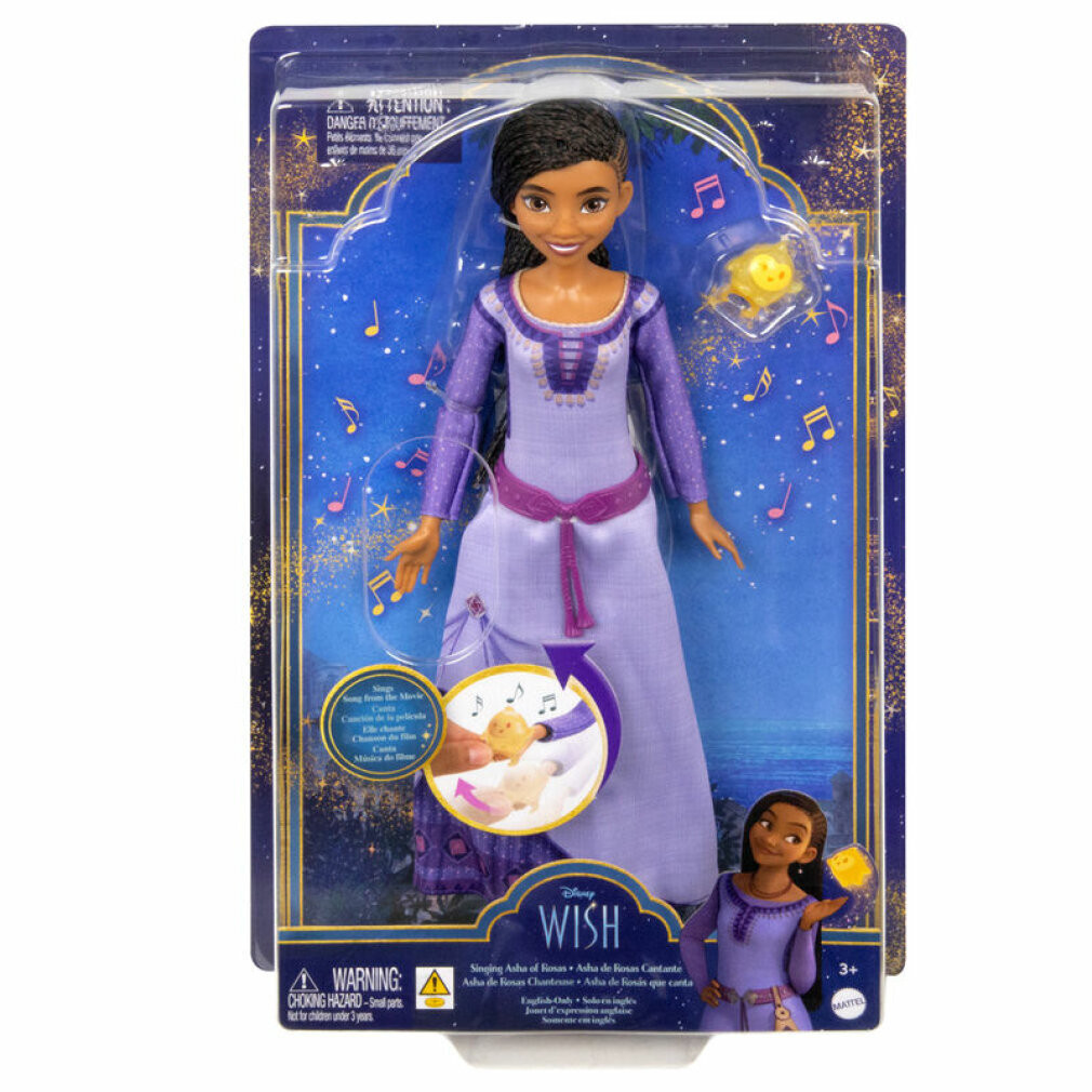 Mattel Asha pop uit de Disney-film Wish met zangfunctie