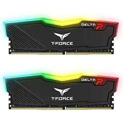 Team Group Atmintis T-Force Delta RGB, DDR4, 16 GB, 3200MHz, CL16 (TF3D416G3200HC16FDC01) (2 x 8GB, 3200 MHz, DDR4-RAM, DIMM), RAM, Schwarz