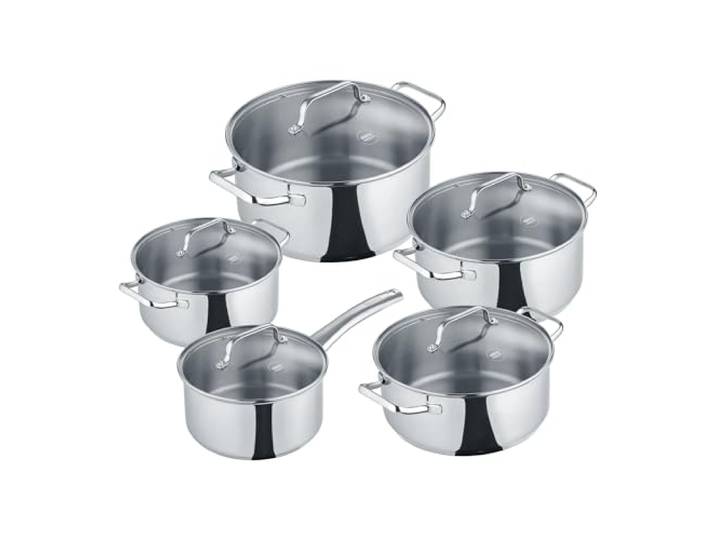 Berndes B.Urban 5‑teiliger Edelstahl‑Kochtopfset, poliert – Induktion, backofen­fest, ergonomische Griffe, langlebig & spülmaschinenfest, Profi‑Qualität für Alltag & Feinschmecker