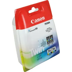 2 Canon Tinten 1511B025 CLI-36 Doppelpack KCMY