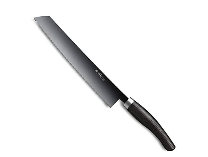 Nesmuk Brotmesser 27 cm Janus Mooreiche Holz - scharfer Wellenschliff - für Brot, krustige Braten, Zitrusfrüchte, Ananas und mehr
