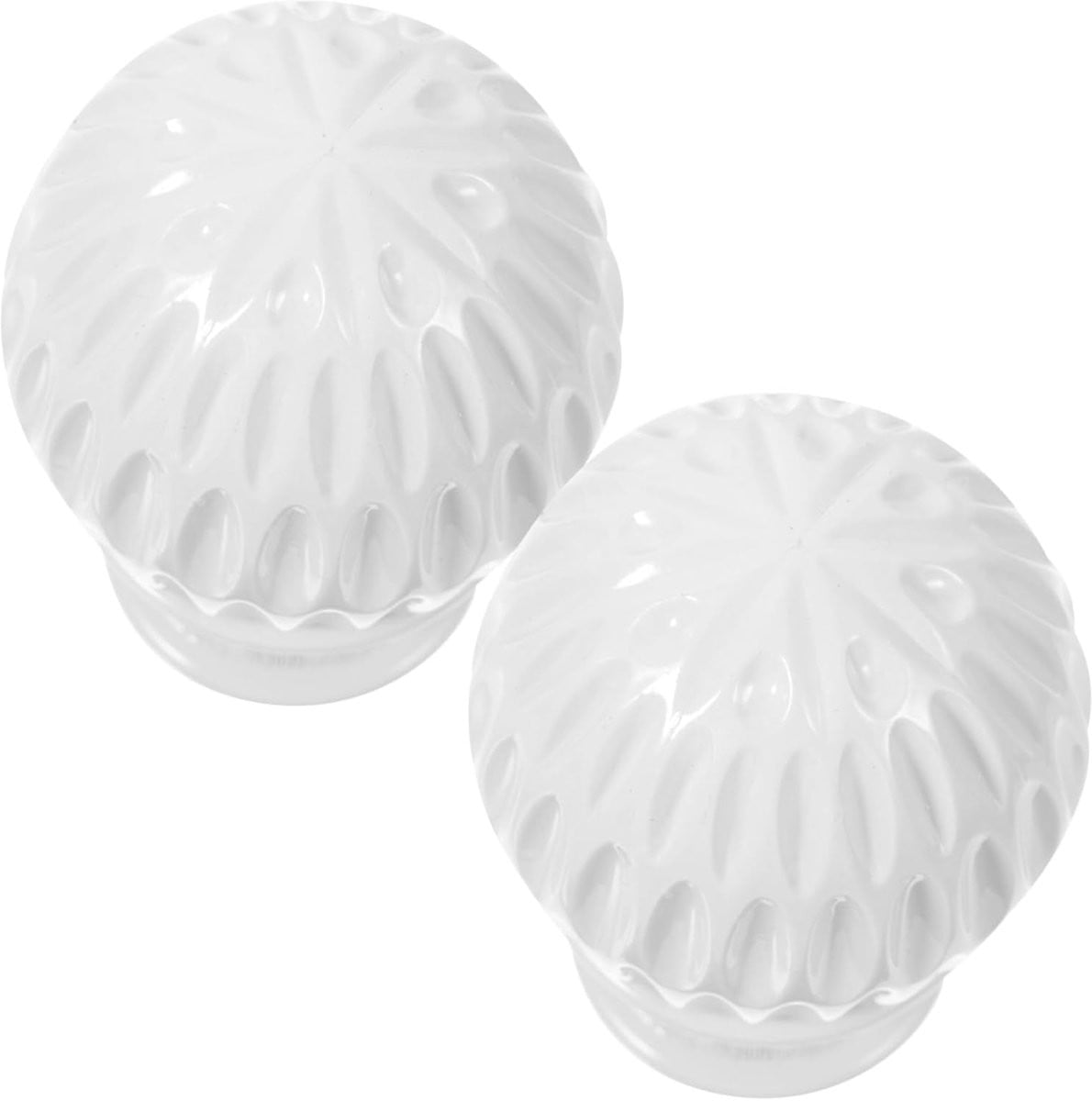 Set van 2 witte gordijnroede eindkappen met honingraat vorm voor decoratie