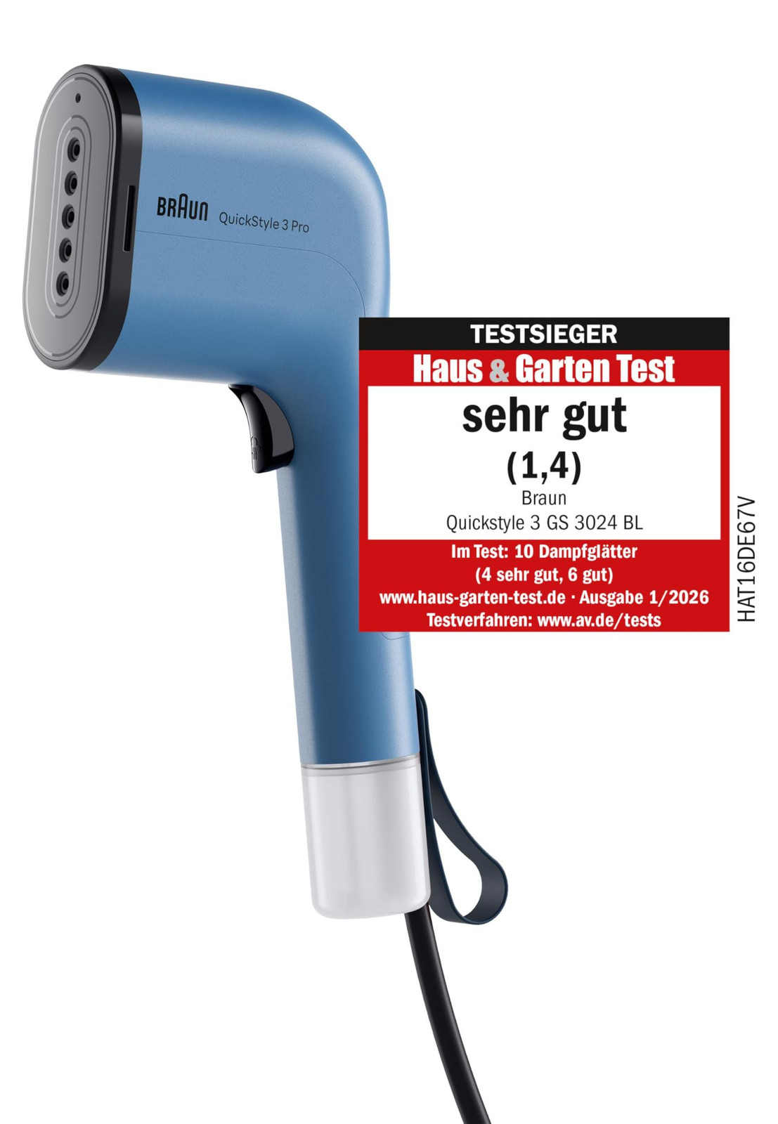 Braun QuickStyle GS3024BL Handheld Stoomapparaat - Blauw