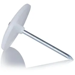 f-tronic 7440004 Nagelscheibe m. Stahlnagel, Ø 35mm, Nagel 3x40mm, NS35/340 NS35340  - 100 Stück