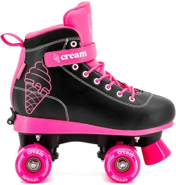 Cream Skates Kids Roller Skates CREAM Scoop Vivid Adjustable (Black/Pink - 2.5-5)  - Pink;Black - Size: 2.5-5 UK