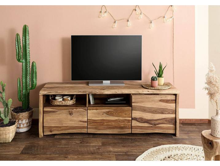 TV-Board Sheesham 178x48x58 natur lackiert / sandgestrahlt PURE SHEESHAM #123
