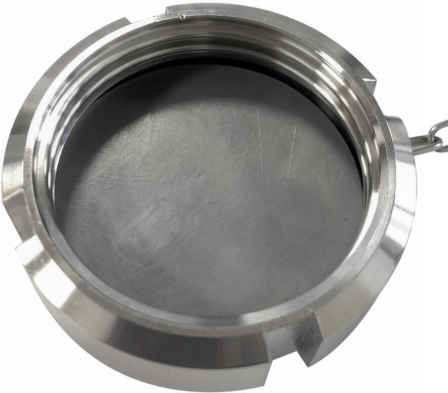 Polsinelli Bouchon Inox femelle DIN 32 avec joint et chaîne