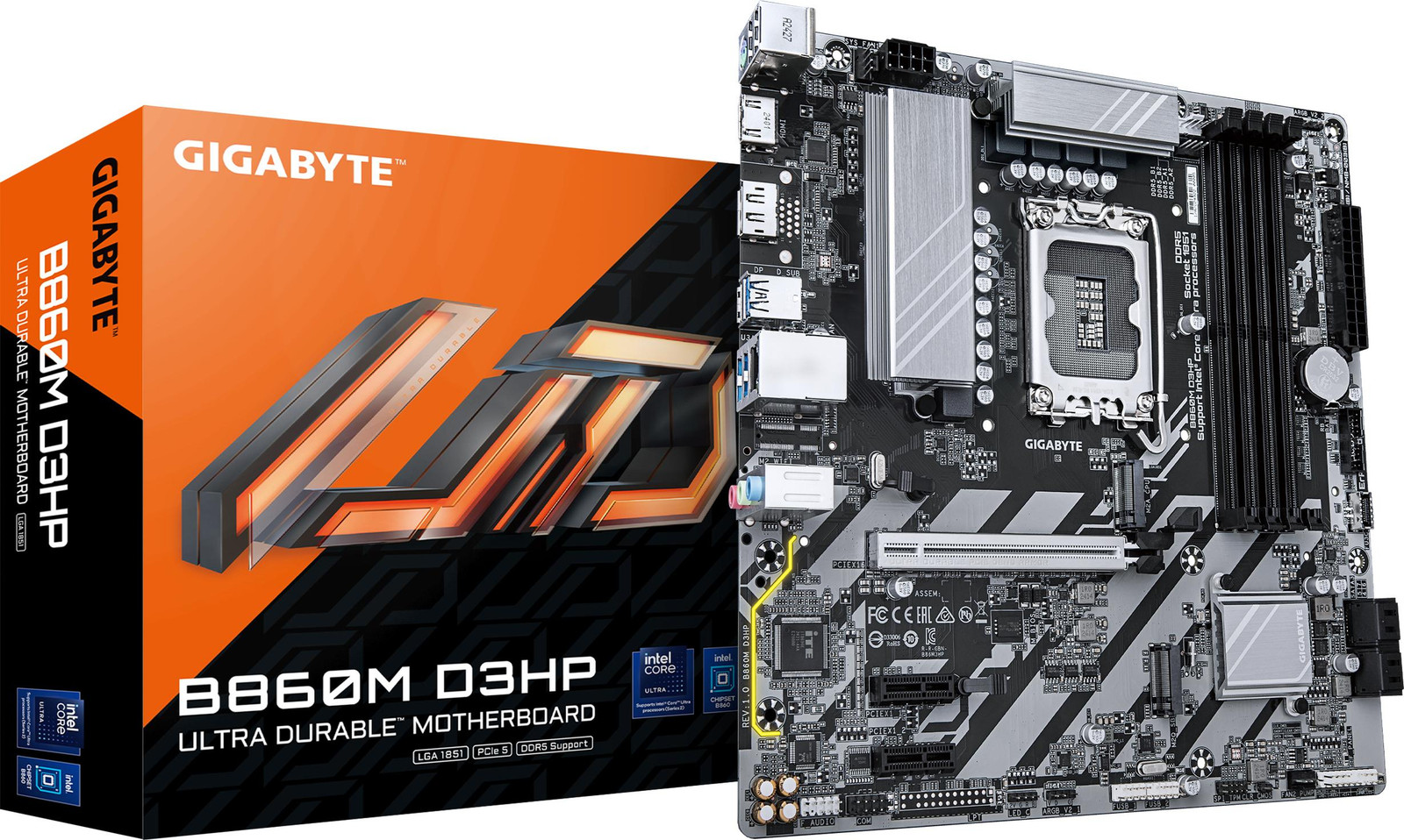Gigabyte B860M D3HP Micro ATX Moederbord met LGA1851 socket en B860 chipset