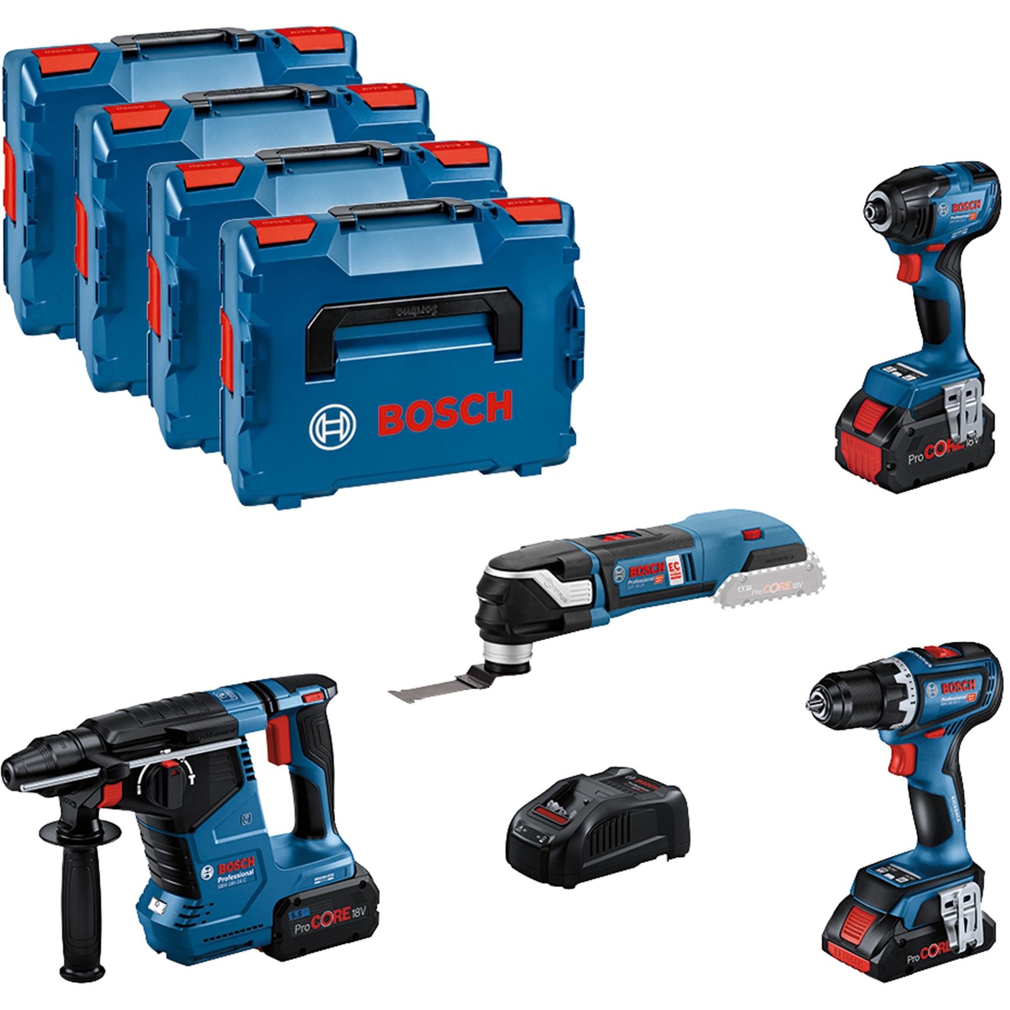 Bosch Combo Kit 4 tool kit 18V Profi Set Elekriker(GSR,GDX,GBH), 0615990N34