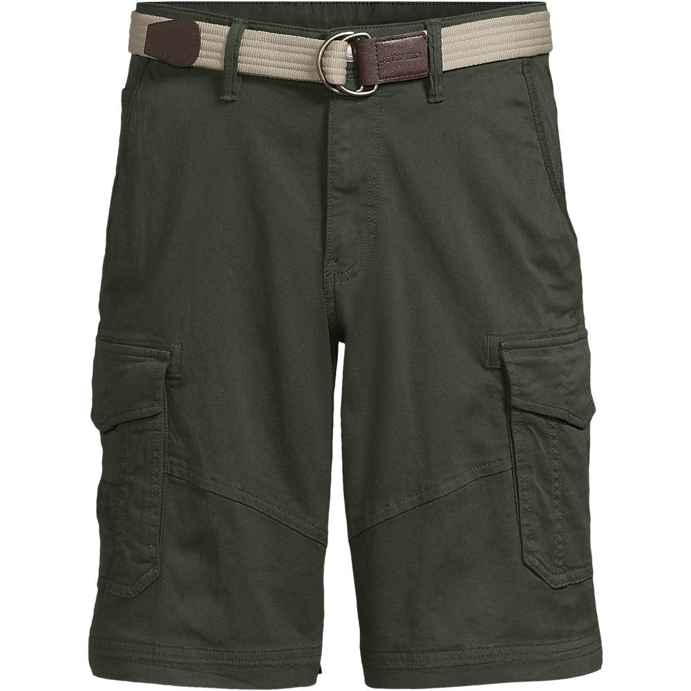 Cargo-Shorts mit Gürtel für Herren, Herren, size: regular, Grün, by Lands' End
