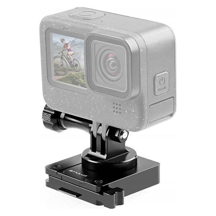 Puluz Aluminum Quick Release Bracket NVG Helmet Mount for GoPro and Other Action Cameras (Black) (PU935B)