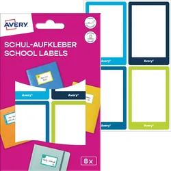AVERY Zweckform Schuletiketten blau, grün 48x70