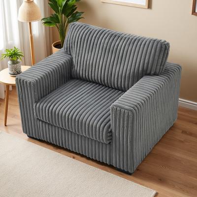 ZWYO HOSIMU "38""W Teddy Accent Chair, Foam Cushioned Seat, Loose Cushion, Cozy Design for Living Room Bedroom Use"