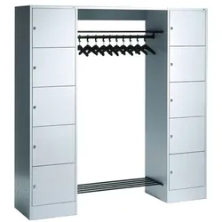 CP Offene Garderobe grau, 187x195x48 cm