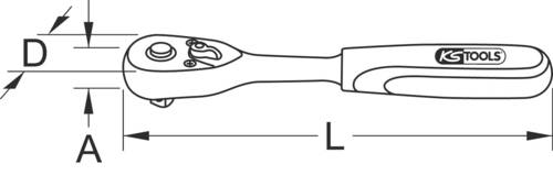 KS Tools ULTIMATE 920.1200 Umschaltratsche 1/2"