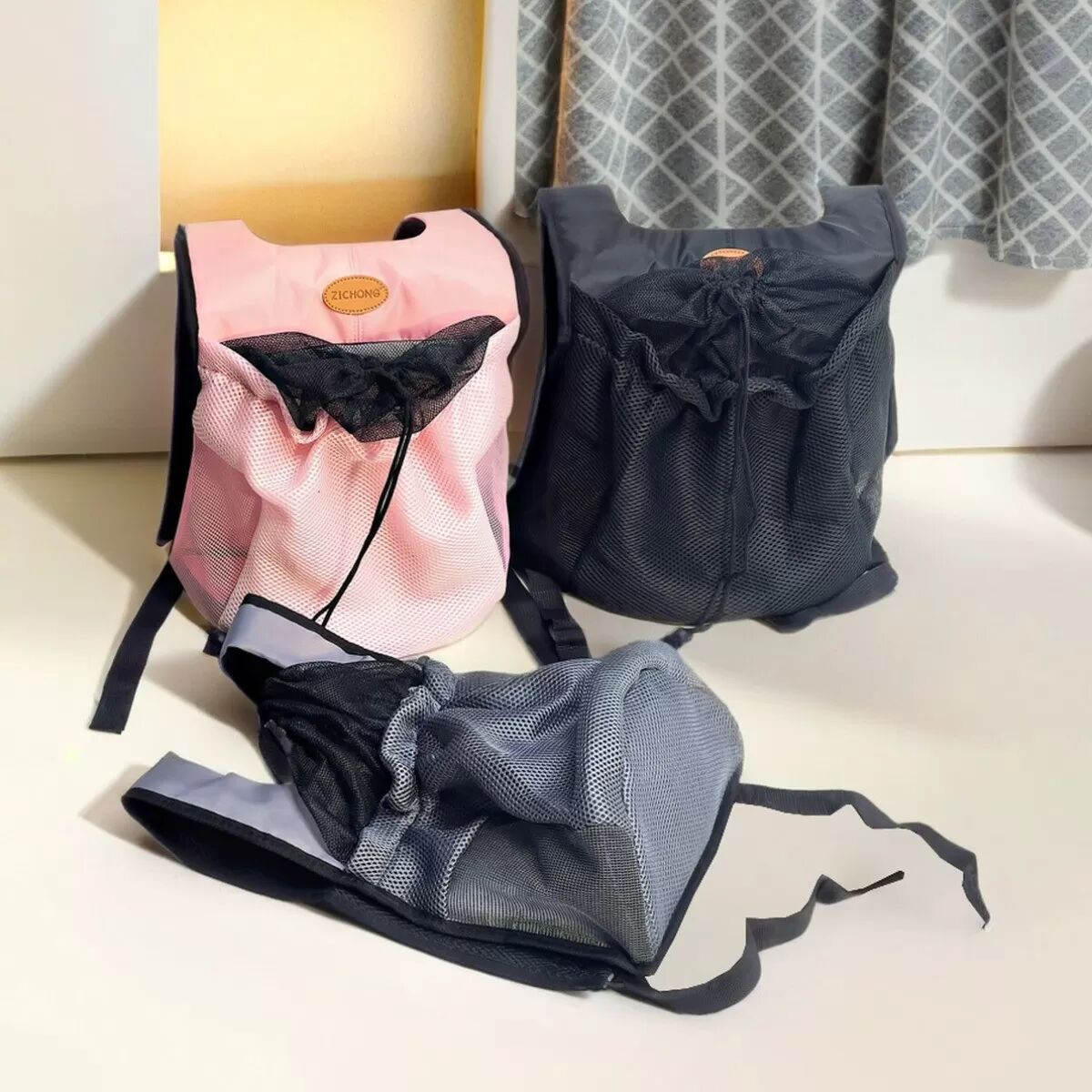 INF Tragbarer Haustierrucksack - Kleine Hunde- & Katzen-Transporttasche Schwarz