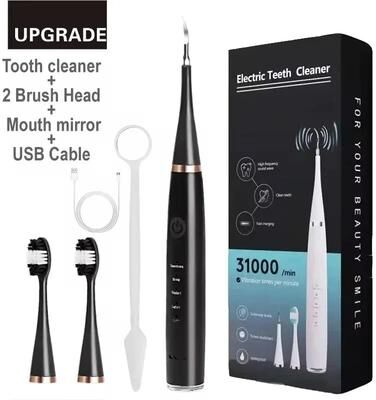Perfect Picks Market Electric Toothbrush With Sound Wave Cleaning, Teeth Whitening, And USB Charging black
