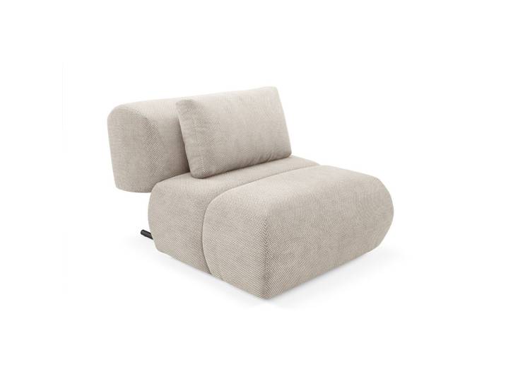 SESSEL ATOMO, Modern Polstersessel Loungesessel, Velours-Stoff Beige