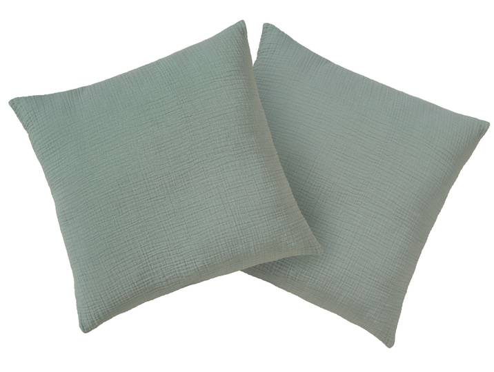 Kissenbezug OTTO HOME Bailee , grün (jade), B:50cm L:50cm, Musselin, Obermaterial: 100% Baumwolle, Kissenbezüge, Kissenbezug, weiche Musselin-Qualität, 50x50 cm, Hotelverschluß