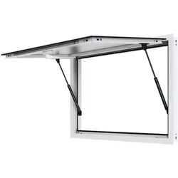 VEVOR Imbissfenster für Imbisswagen 915 x 610 mm Servicefenster aus Aluminiumlegierung für Imbisswagen, bis zu 85° schwenkbares Servierfenster mit Markisentür und Zughaken, für Imbisswagen und Imbissanhänger