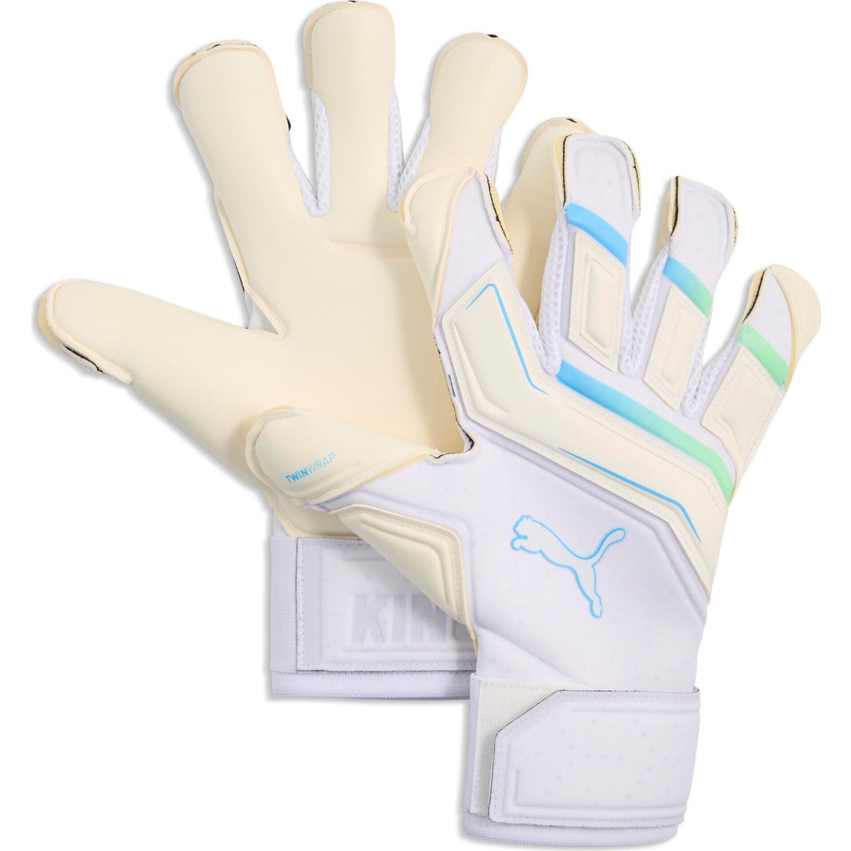 Puma King Ultimate Hybrid puma white-luminous blue-elektro green (04) 7 042141-04-7