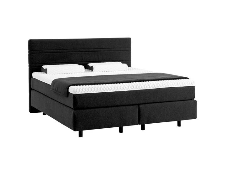 Schlaraffia Boxspringbett H2/H2 LINERA ONE, schwarz, Stoff