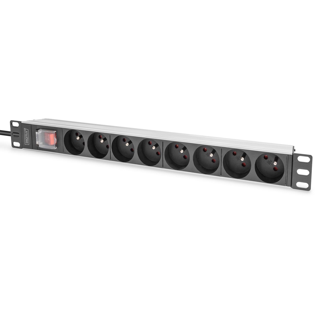 Digitus - Steckdosenleiste - Aluminiumprofil und Schalter - 4000 Watt (DN-95402-1-FR)