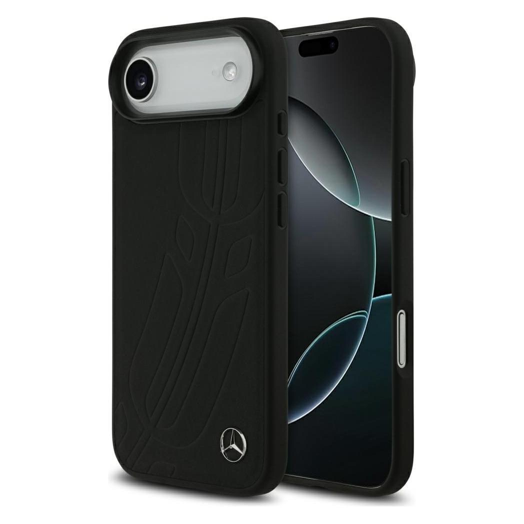 Mercedes Leather Large Laurel Leave MagSafe Case for iPhone Air Black (Apple iPhone Air) (MEHMP17M25ROOLK)