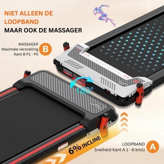 Klappbares Laufband - Elektrisches Heimtrainer-Fahrrad - Walking Pad Fitness - Schwarz