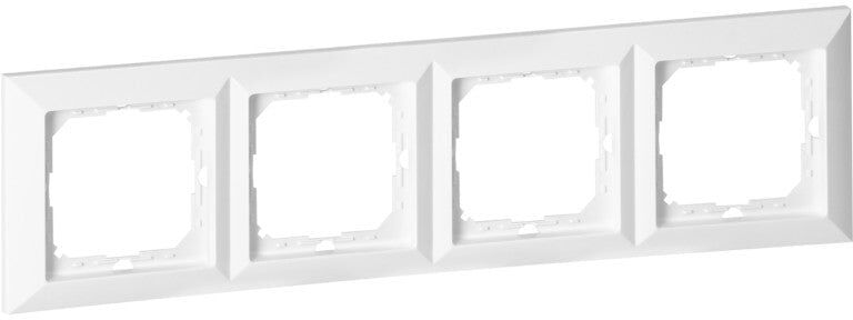 Orno Plaque de Finition Quatre Emplacements - Blanc