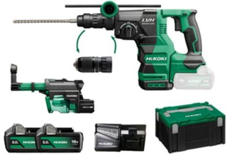 HiKOKI Perceuse-visseuse et marteau burineur sans fil (SDS-plus) DH1826DC (5,0 Ah) (HSC II) (DH1826DCWUZ)
