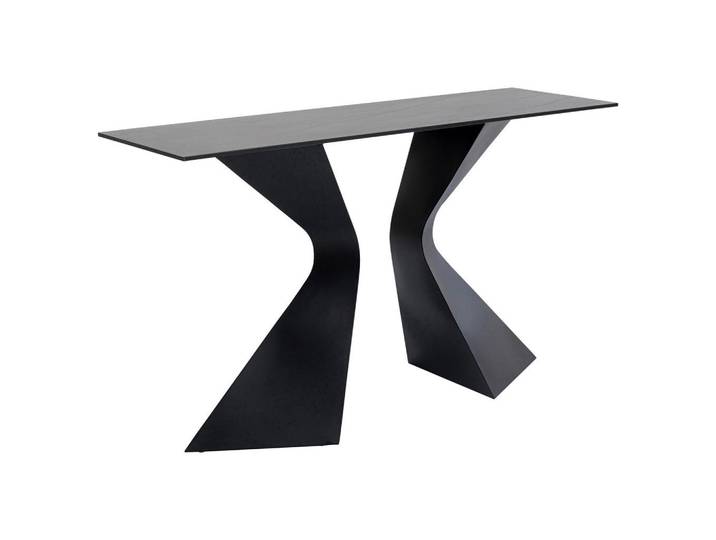 Kare-Design Konsolentisch, Schwarz, Metall, Keramik, rechteckig, eckig, 45x81x140 cm, Wohnzimmer, Wohnzimmertische, Konsolentische