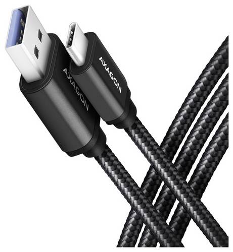 AXAGON USB-C Kabel USB 3.2 Gen1 USB-A Stecker, USB-C Stecker 2m Schwarz BUCM3-AM20AB