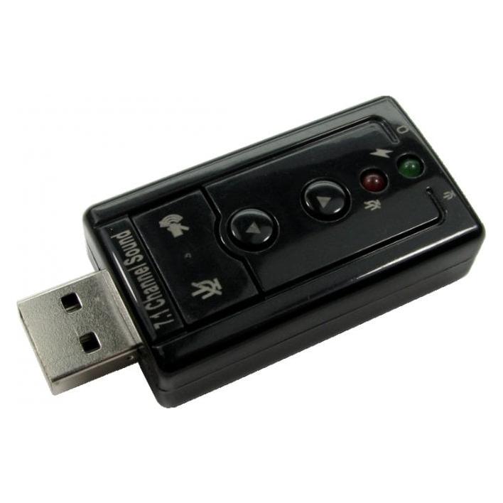 Cables Direct USB 3d 7.1 Audio Adap Mic Head Ports (USB-021KB)