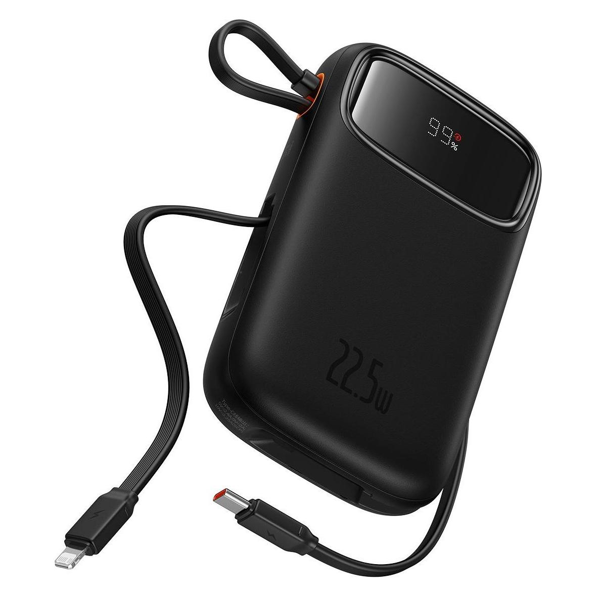 Baseus QPOW 2 DUAL KABLOLU 10.000 MAH 22.5W POWERBANK-SIYAH (10000 mAh, 22.50 W, 37 Wh) (55793017)