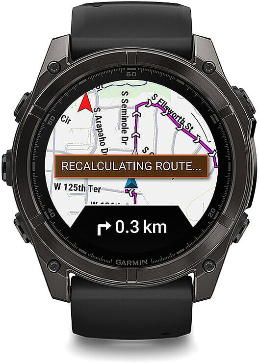 Garmin GPS-Multisport-Smartwatch Fenix 8 Amoled Sapphire  51mm grau B