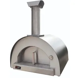Halbprofessioneller Holzpizzaofen der Marke Cookout Portugal, Modell PREMIUM 60, in Grau