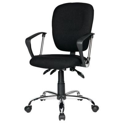 Realspace Atlas Bürostuhl Synchronmechanismus Stoff Feste Armlehne Höhenverstellbarer Sitz Schwarz 110 kg