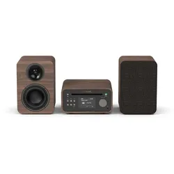Pure Classic Stereo Mini Stereoanlage DAB+/FM, Bluetooth, CD, USB braun/Walnuss