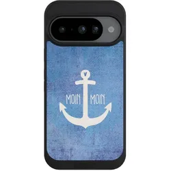 Nivocase Handyhülle für Google Pixel 10 Hülle NIVOpure Case Schwarz Anker Blau maritim (Google Pixel 10), Smartphone Hülle, Blau, Schwarz