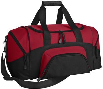 Port Authority BG990S Small Colorblock Sport Duffel in True Red/Black size OSFA   Canvas