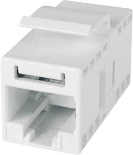Telegärtner 100023168 RJ45 Doppelkupplung, ungeschirmt 100023168 RJ45 Kupplungsgehäuse Weiß 1St.