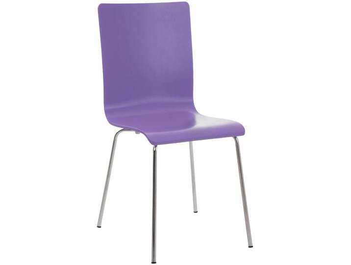 CLP Besucherstuhl Holz lila, Lila, Metall, 43x87x47 cm, Büromöbel, Bürostühle, Besucherstühle