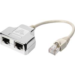 Digitus RJ45 Netzwerk Adapter CAT 5, CAT 5e [2x RJ45-Stecker - 1x RJ45-Stecker] Grau AT-AG CX2