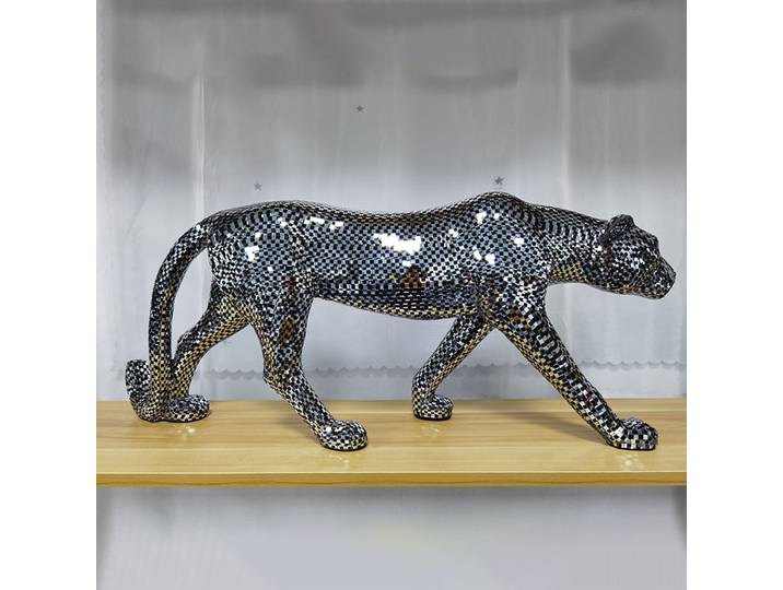 Longs ornements léopard pour décor de salon, Figurines de sculpture, maison moderne, meuble TV, statue de bureau de bureau, 82cm personnalisé