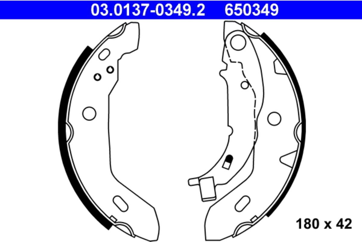 Bremsbackensatz ATE 03.0137-0349.2