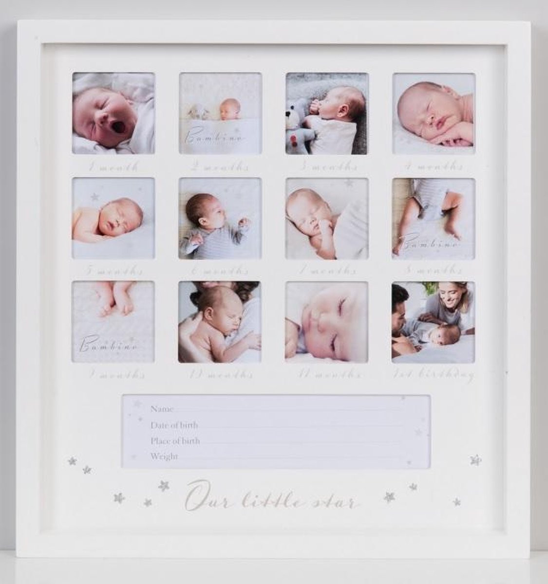 Bambino Witte MDF Fotolijst Mijn 1e Jaar