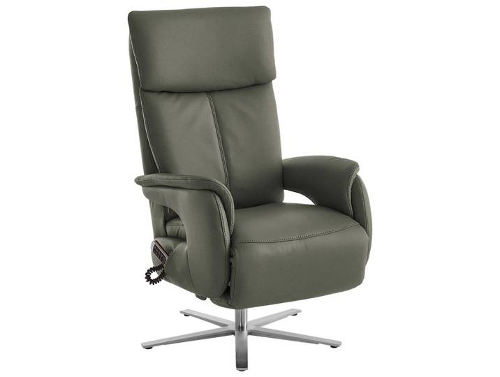 Cantus Relaxsessel, Grau, Metall, Echtleder, Nappaleder, Longlife-Leder, 70x124x85 cm, Fussart wählbar, Lederauswahl, Stoffauswahl, Relaxfunktion, Herz-Waage-Funktion, Wohnzimmer, Sessel, Relaxsessel